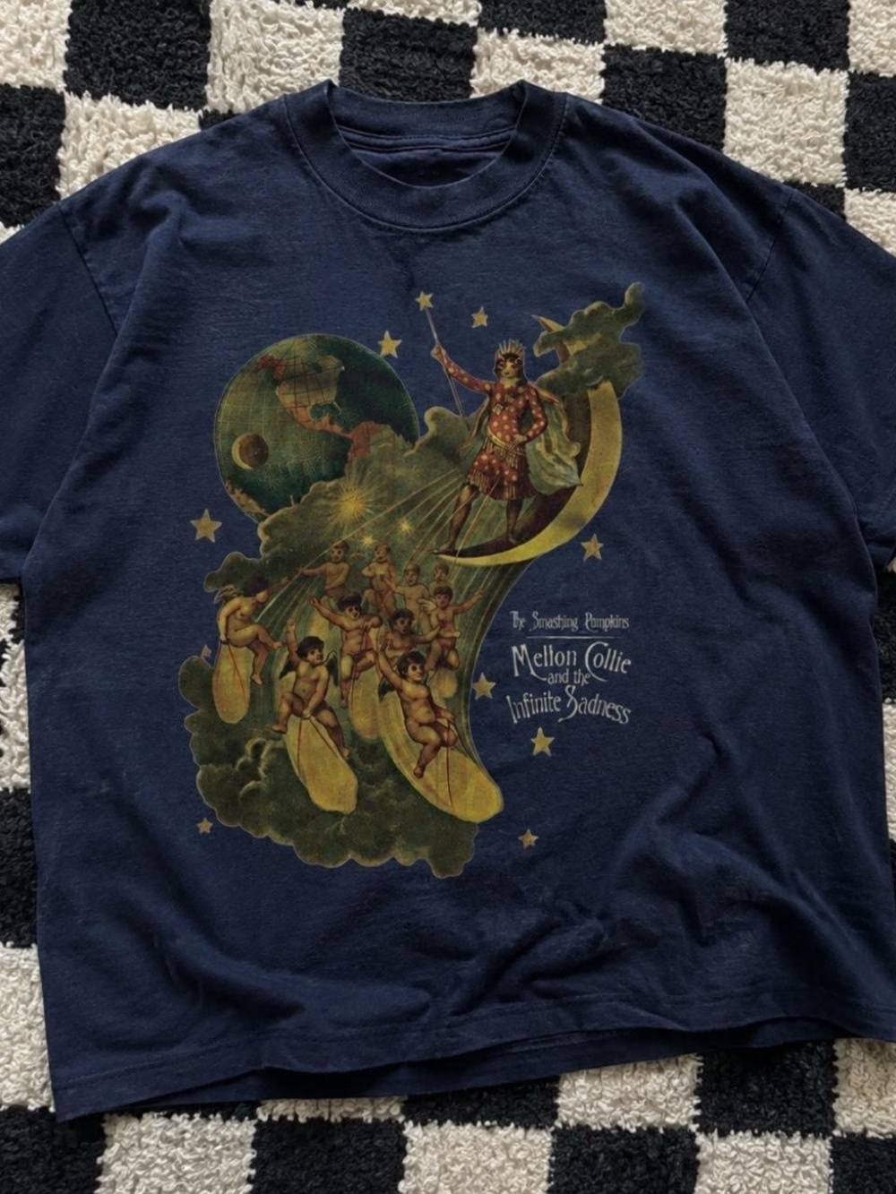Gildan Navy Mellon Collie Graphic Short Sleeve Tee